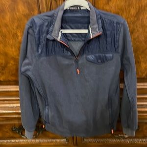 Southern Tide men’s size small 3/4 zip sweater blue w/orange